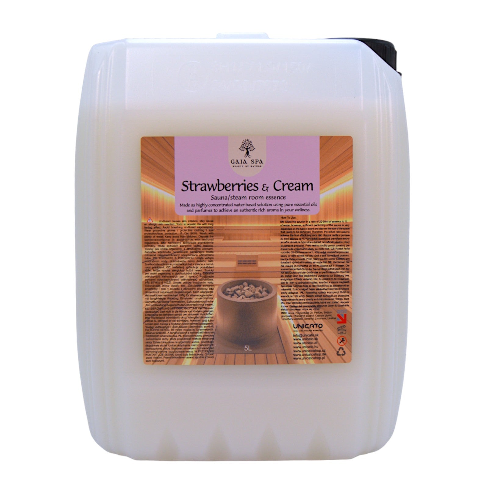 Sauna Essence 5L STRAWBERRIES WITH WHIPPED CREAM - GAIA SPA