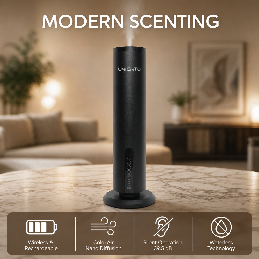 Wireless, cold-air nano diffusion, silent, waterless