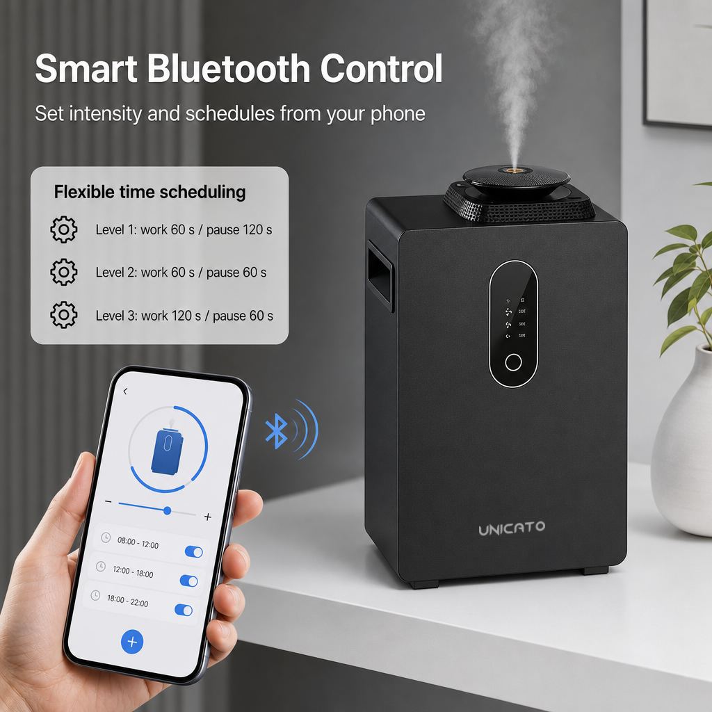 Q1000-PRO controlled via Bluetooth with a phone app
